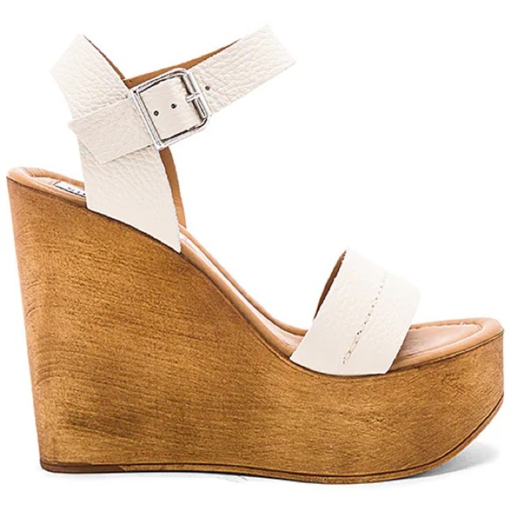 Steve Madden Leather Wedge Sandals - Picture 3 of 14